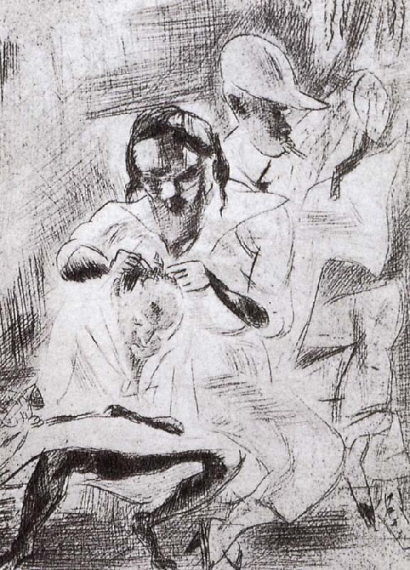 Jules Pascin Woman catch the flea